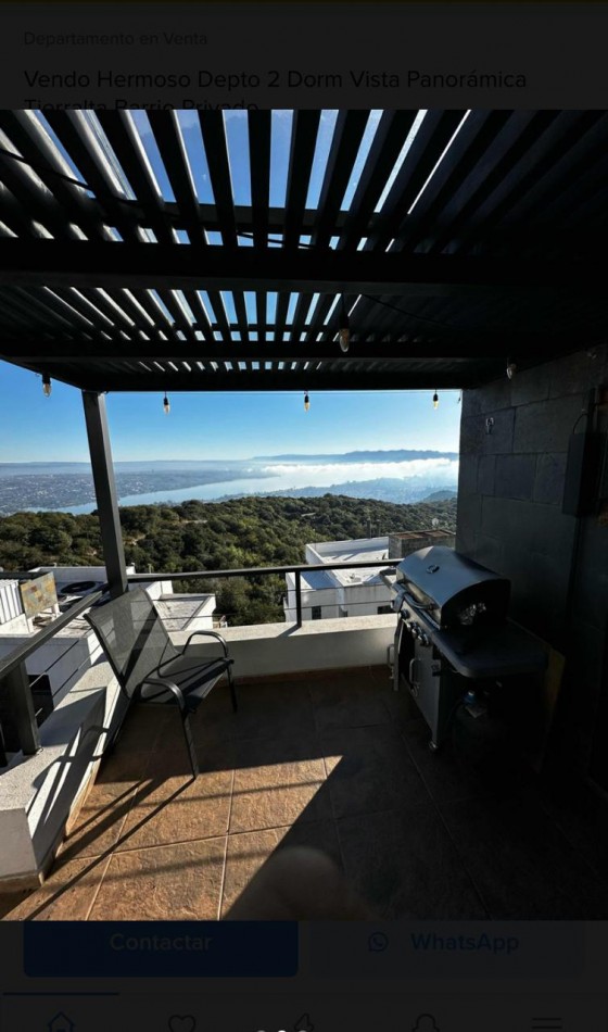 Depto. de Categoria. 2 habitaciones, 2 baños, balcon terraza, cochera y pileta climatizada. 